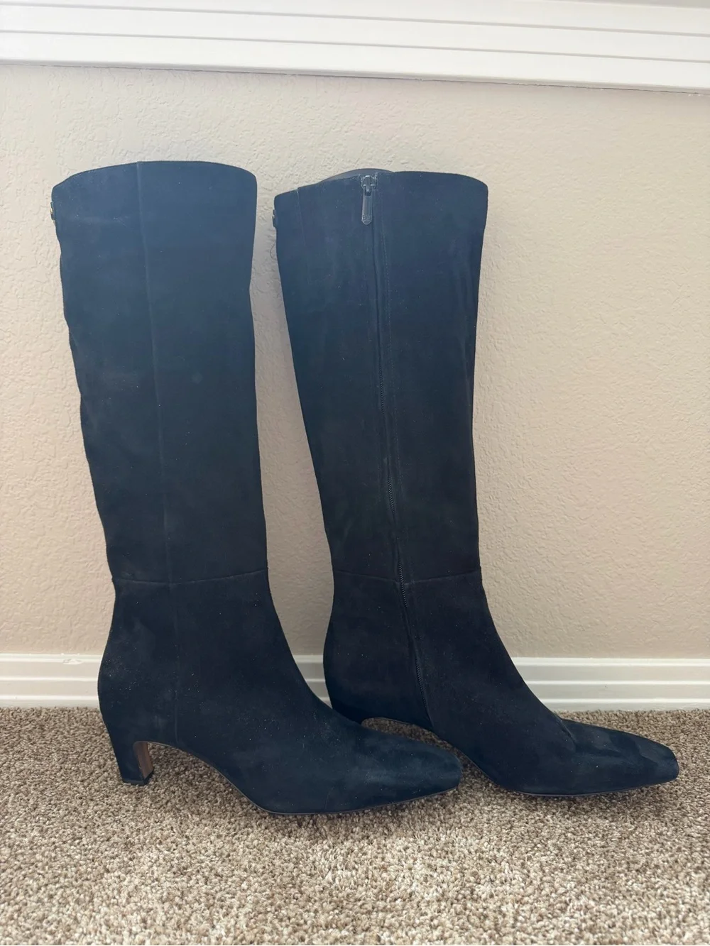 Beautiful Sam Edelman Suede square toe boots